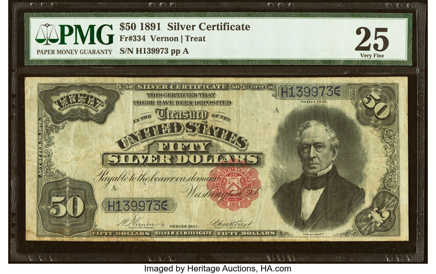 1891 $50  (Fr. 334) thumbnail 2