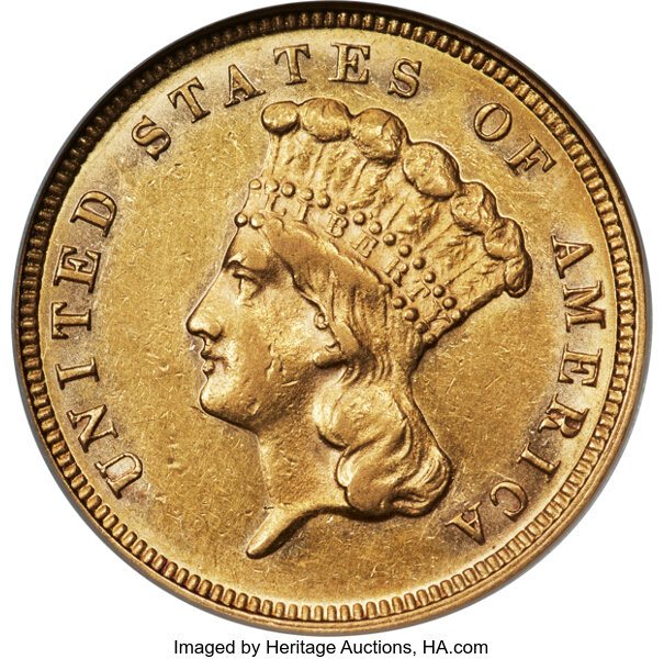 1882 $3  Repunched Date, FS-301 MS thumbnail 2