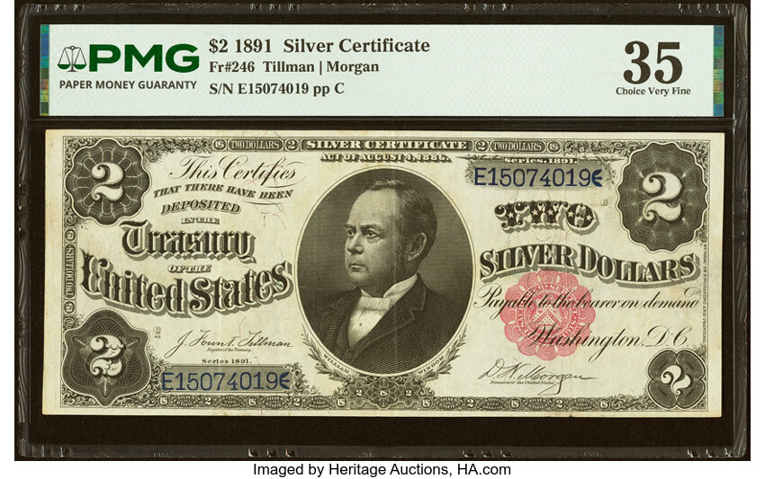 1891 $2  (Fr. 246) thumbnail 2