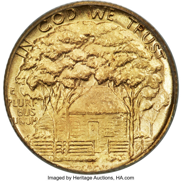 1922 G$1 Grant Memorial, with Star MS65 thumbnail 4
