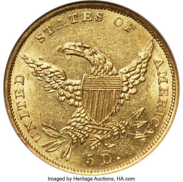 1835 $5  HM-8 MS thumbnail 4