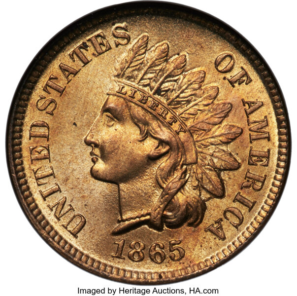 1865 1c Fancy 5 MS RD thumbnail 3