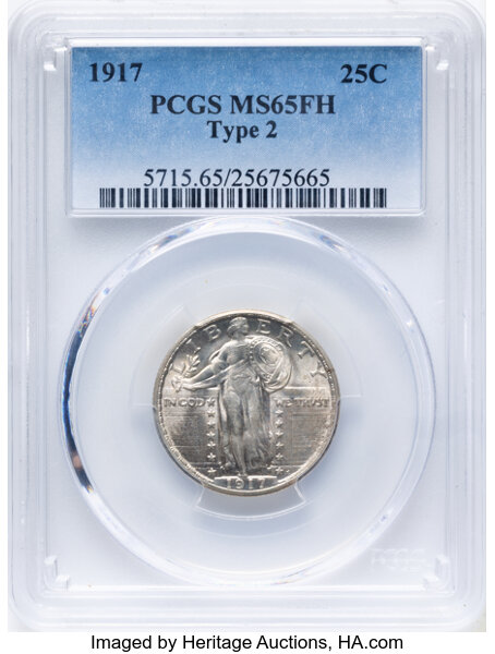 1917 25c Type 2 MS FH thumbnail 3
