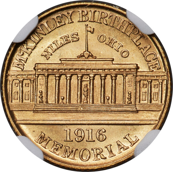 1916 G$1 McKinley Memorial MS68 thumbnail 2