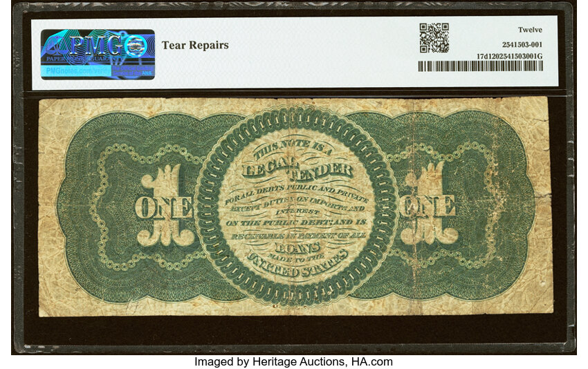 1862 $1  Seal Type 1 (Fr. 17d) thumbnail 3