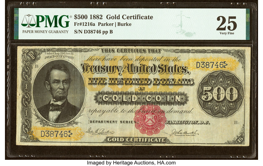 1882 $500  (Fr. 1216a) thumbnail 2