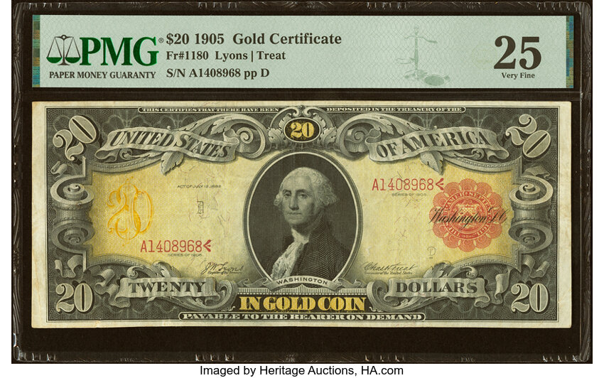 1905 $20  (Fr. 1180) thumbnail 3