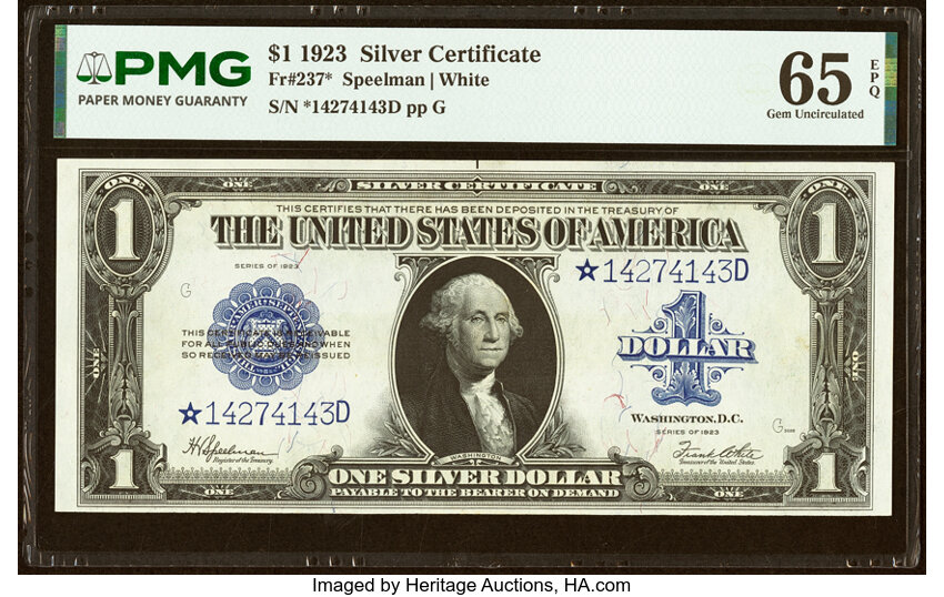 1923 $1  Star Replacement (Fr. 237*) thumbnail 2