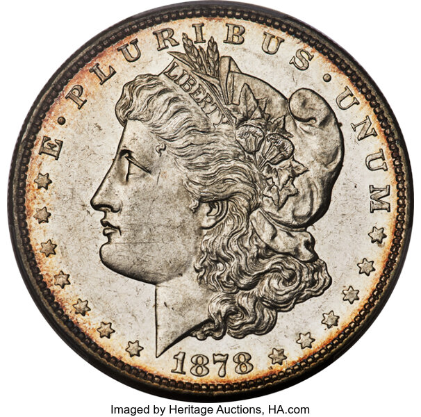 1878 8TF $1  Chip in Ear, VAM-14.17 MS thumbnail 2