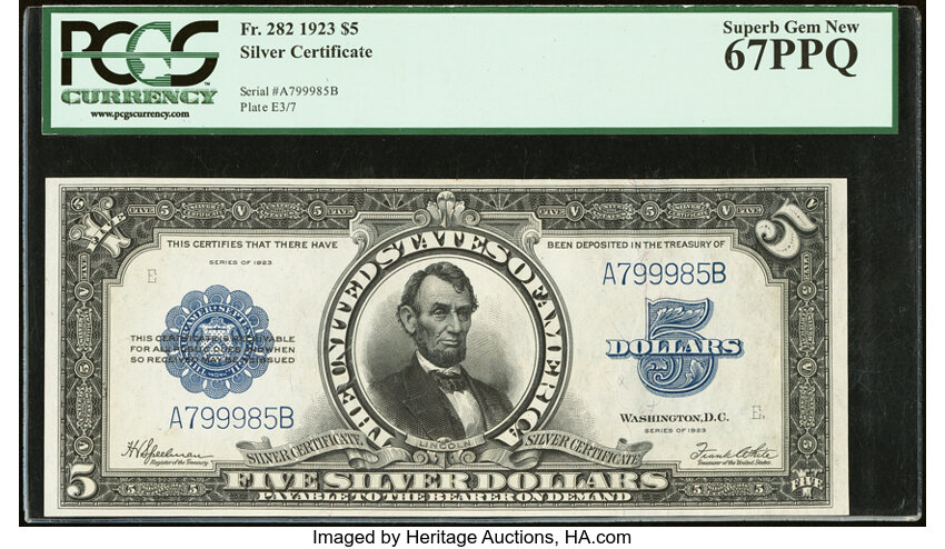 1923 $5  (Fr. 282) thumbnail 2