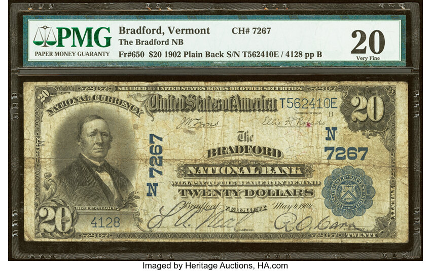 1902 $20  3rd Charter Period, 3rd Issue, Plain Back (Fr. 650) thumbnail 2