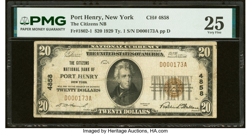 1929 $20  Type 1 (Fr. 1802-1) thumbnail 3