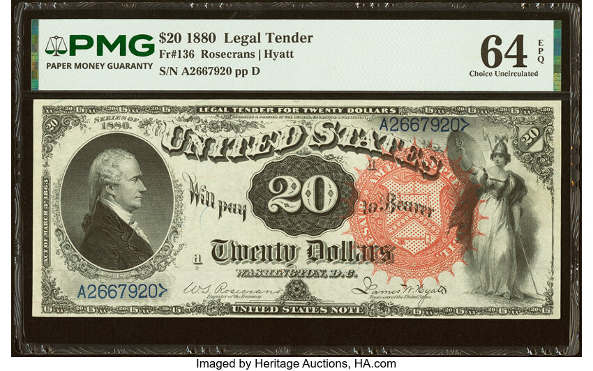 1880 $20  (Fr. 136) thumbnail 2