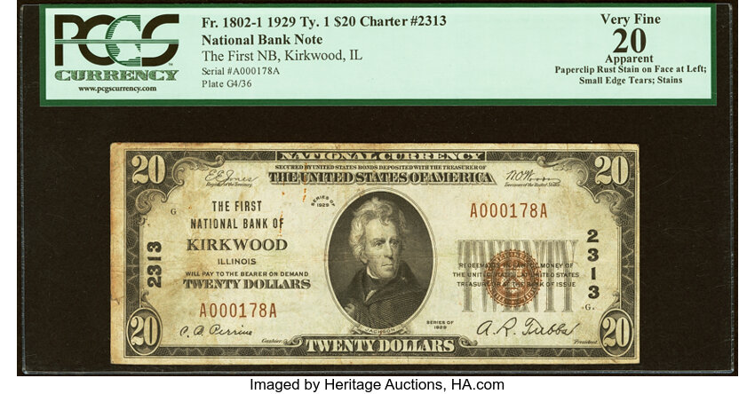 1929 $20  Type 1 (Fr. 1802-1) thumbnail 7