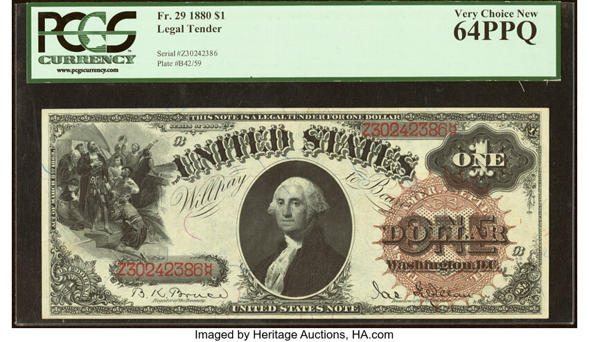 1880 $1  (Fr. 29) thumbnail 2