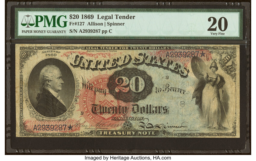 1869 $20  (Fr. 127) thumbnail 3
