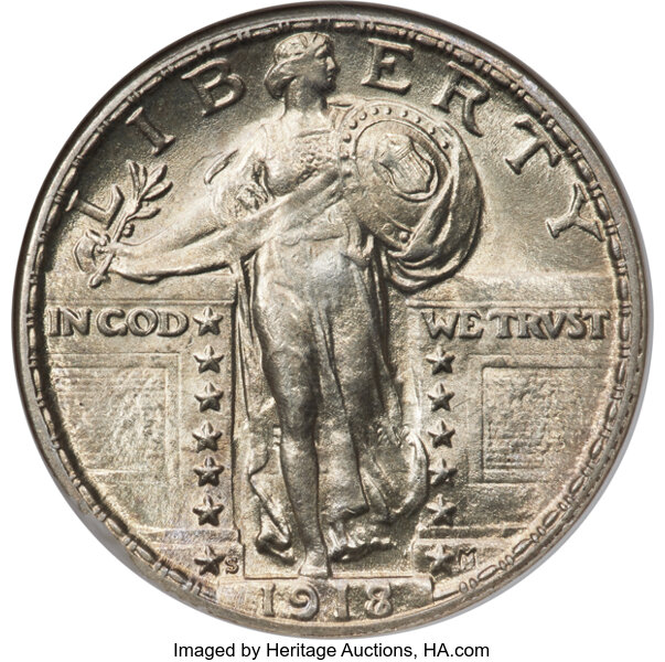 1918/7-S 25c Overdate, FS-101 MS FH thumbnail 2