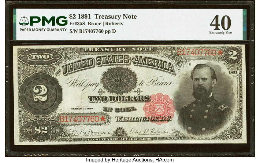 1891 $2  (Fr. 358) thumbnail 2
