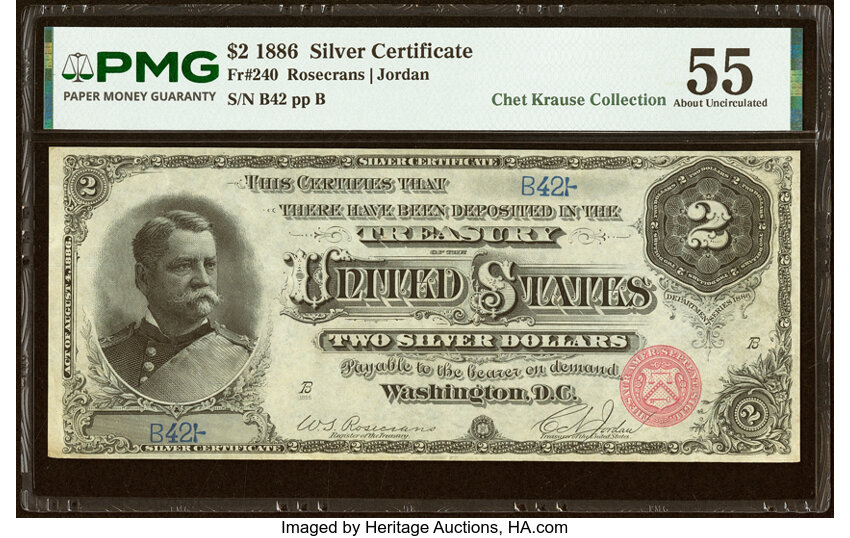 1886 $2  (Fr. 240) thumbnail 2