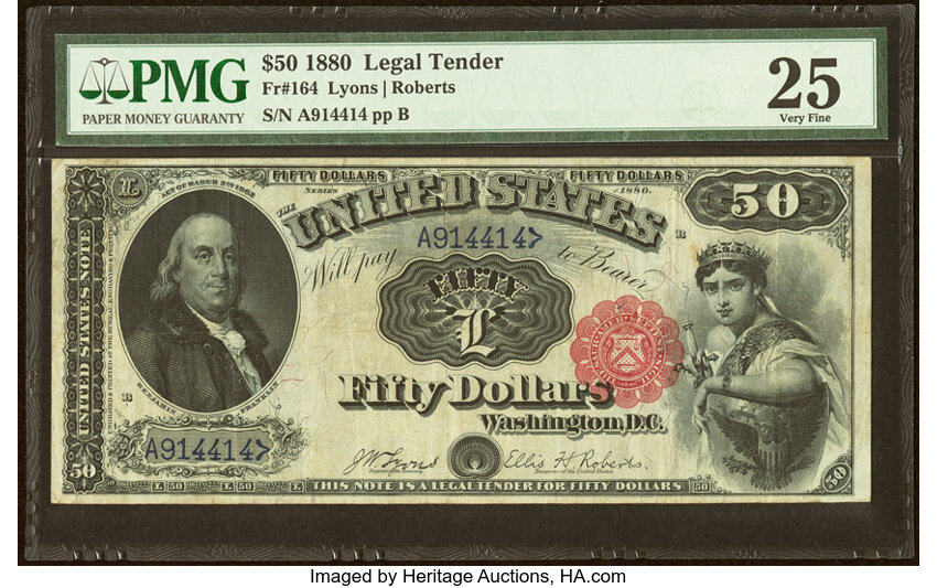 1880 $50  (Fr. 164) thumbnail 2