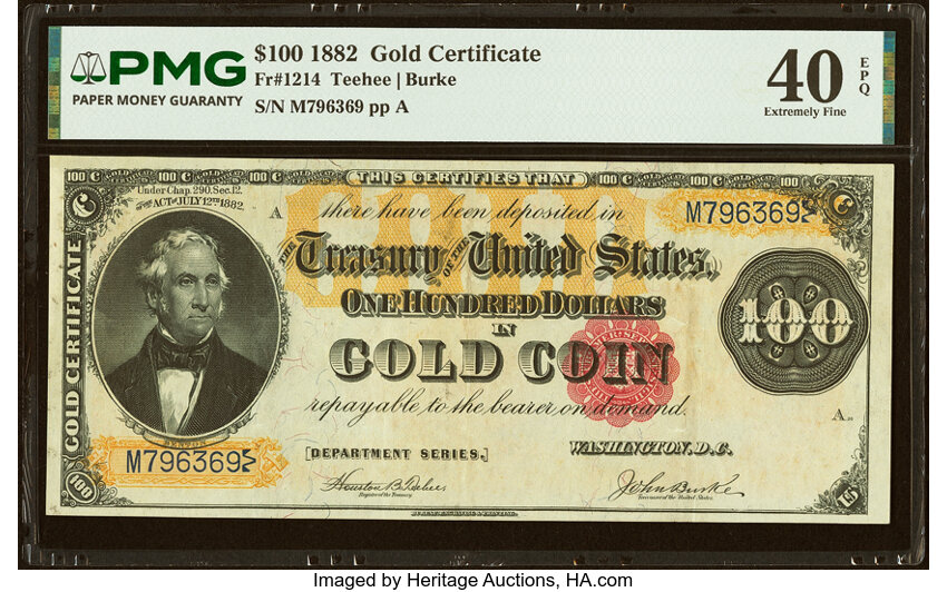 1882 $100  (Fr. 1214) thumbnail 3