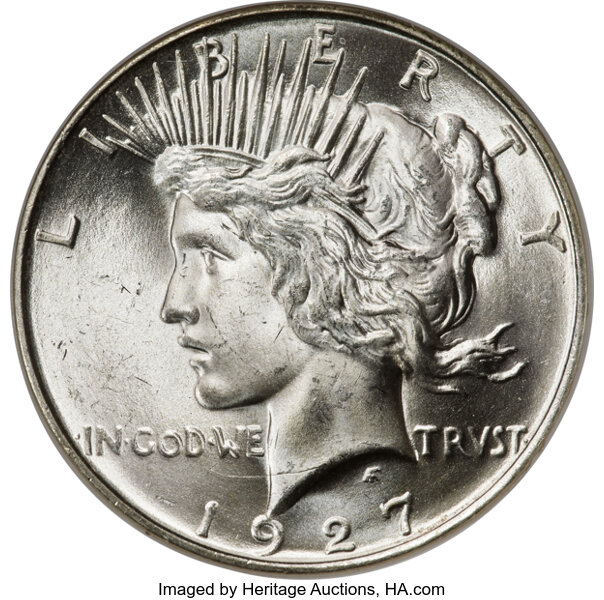 1927-D $1  Doubled Motto, VAM-2 MS thumbnail 2