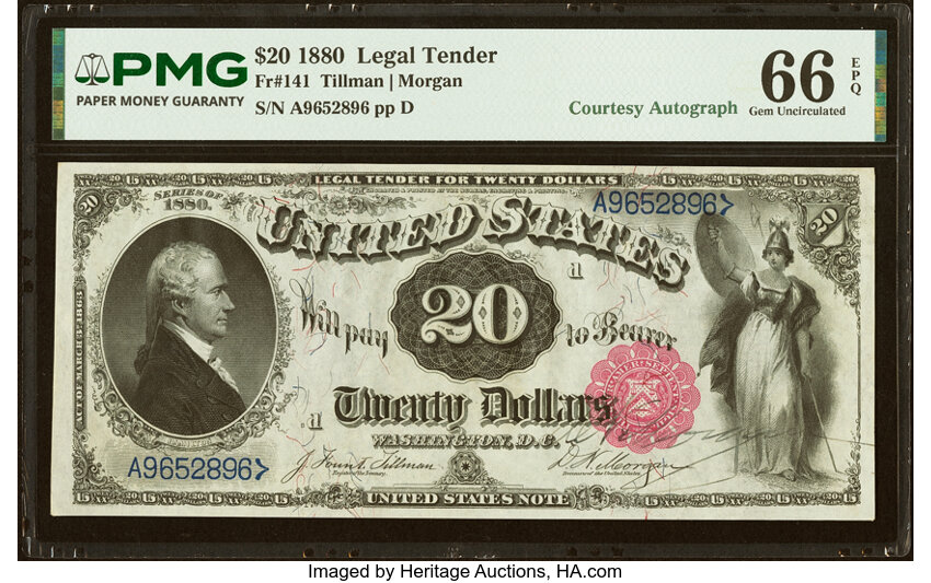 1880 $20  (Fr. 141) thumbnail 2