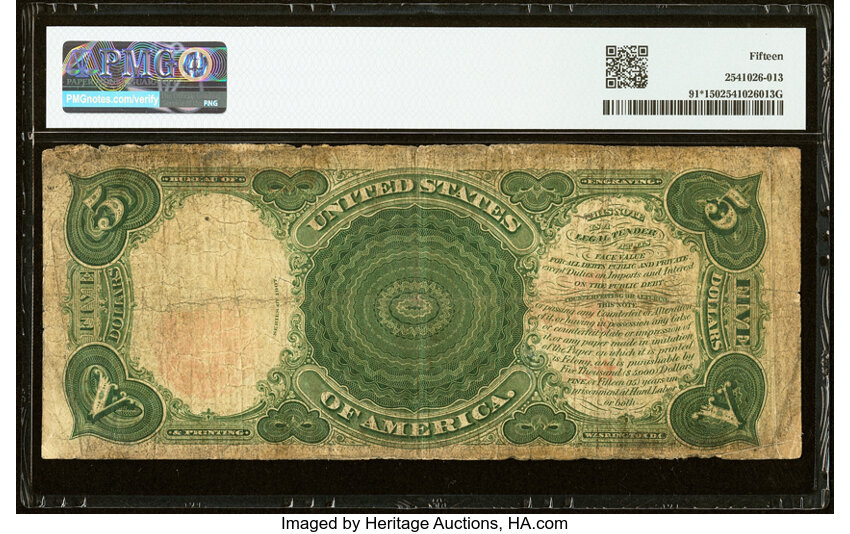 1907 $5  Star Replacement (Fr. 91*) thumbnail 9