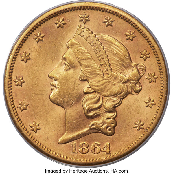 1864-S $20  MS thumbnail 3
