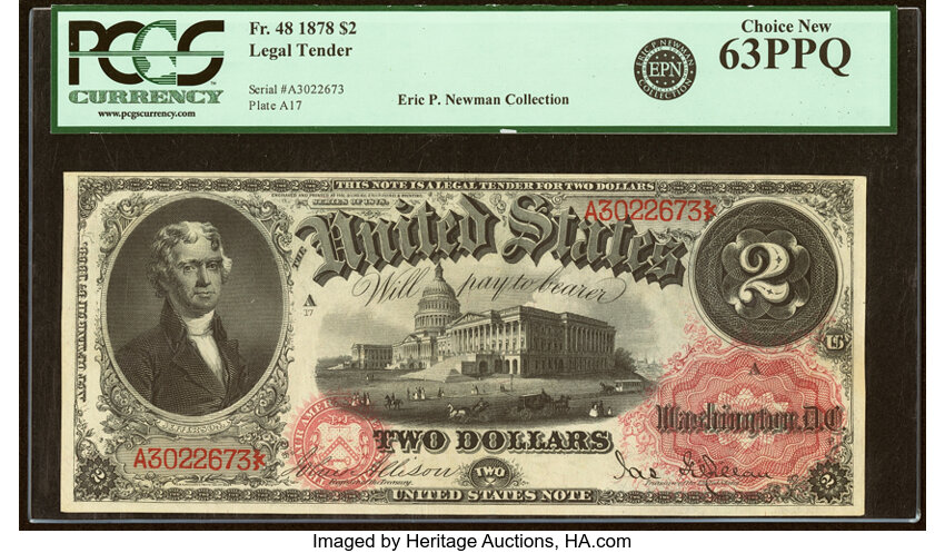 1878 $2  (Fr. 48) thumbnail 2