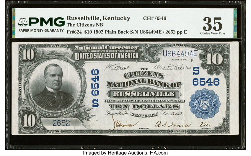 1902 $10  3rd Charter Period, 3rd Issue, Plain Back (Fr. 624) thumbnail 4