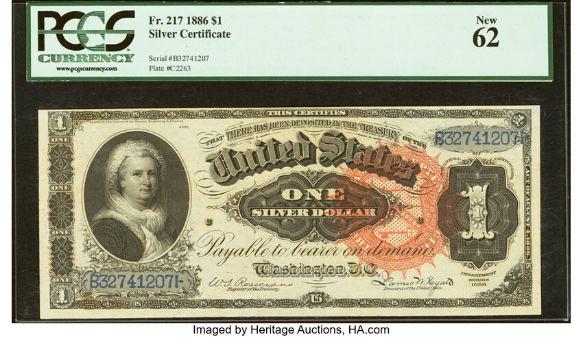 1886 $1  (Fr. 217) thumbnail 2