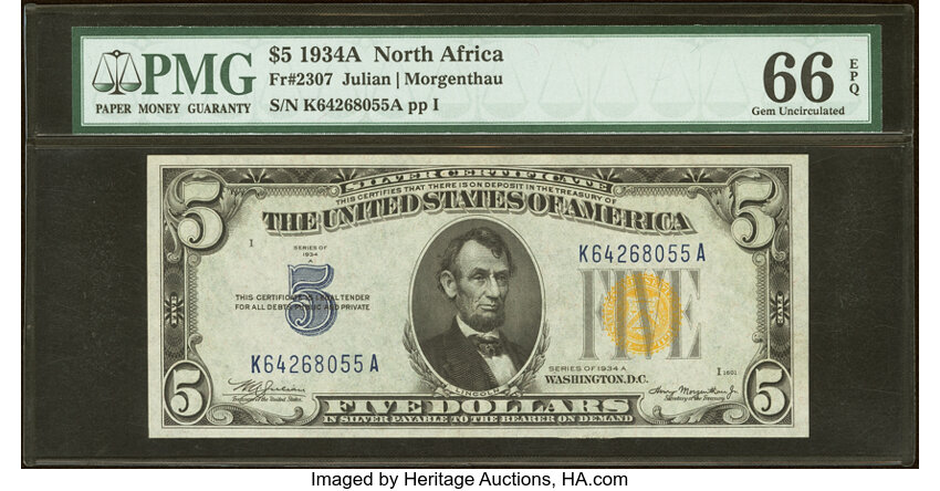1934 $10  North Africa, Mule (Fr. 2308m) thumbnail 11
