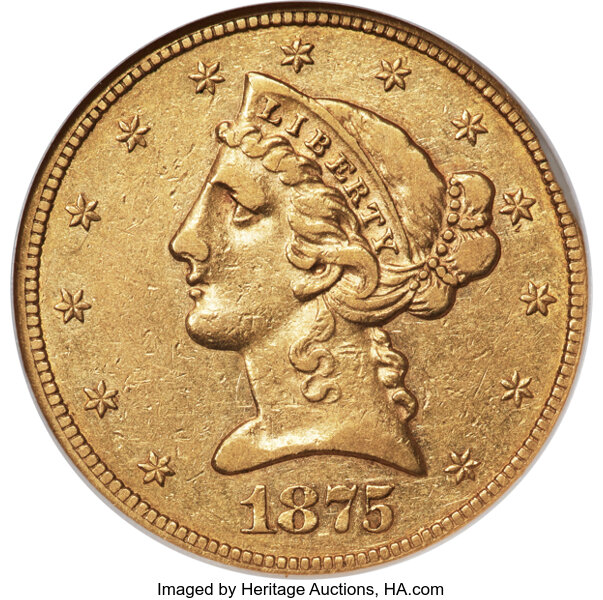 1875-CC $5  MS thumbnail 2
