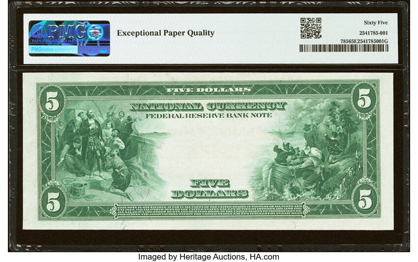 1918 $5  Cleveland (Fr. 785) thumbnail 6