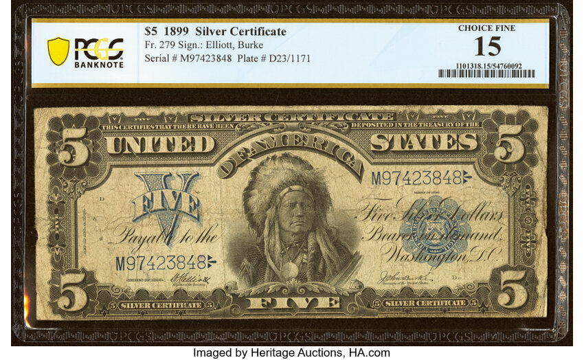 1899 $5  (Fr. 279) thumbnail 2