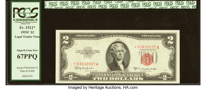 1953C $2  Star Replacement (Fr. 1512*) thumbnail 2