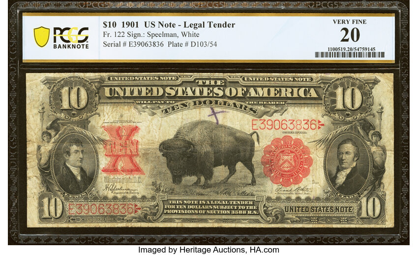 1901 $10  (Fr. 122) thumbnail 2