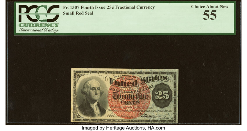  25c Bust of George Washington (Fr. 1307) thumbnail 2