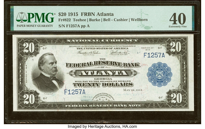 1915 $20  Atlanta (Fr. 822) thumbnail 2
