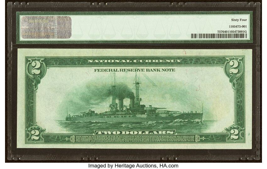 1918 $2  Cleveland (Fr. 757) thumbnail 11