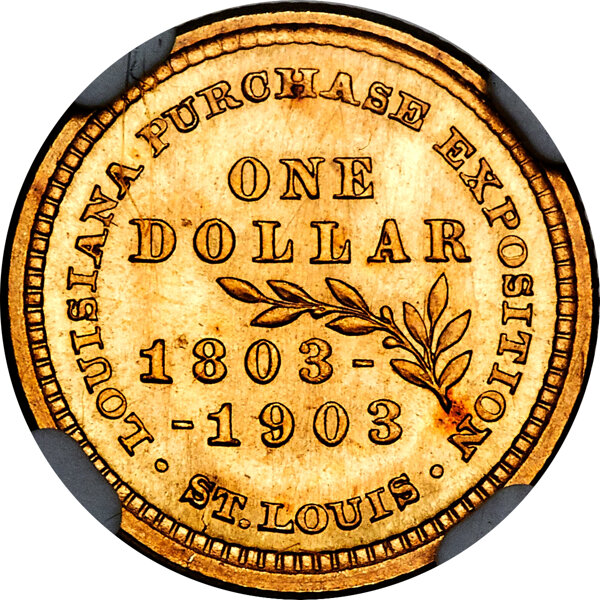 1903 G$1 Jefferson - Louisiana Purchase MS68 thumbnail 2