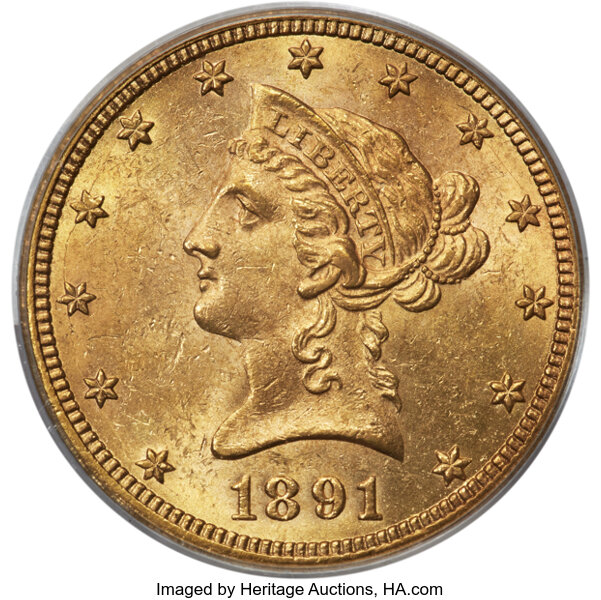 1891-CC $10  Repunched Mintmark, FS-501 MS thumbnail 2