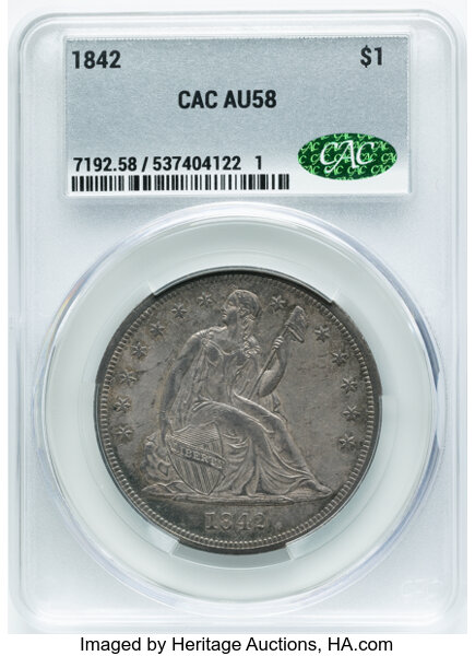 1842 $1  MS thumbnail 3