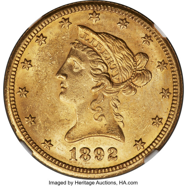 1892-O $10  MS thumbnail 3