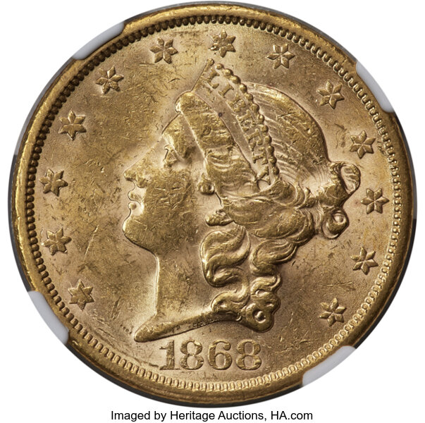 1868-S $20  MS thumbnail 3