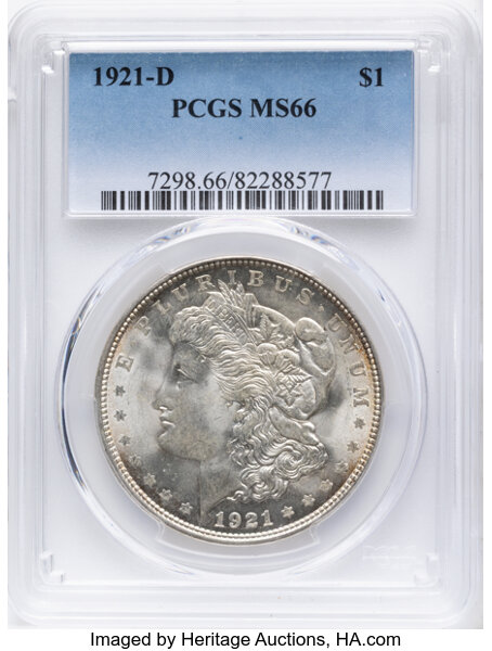 Image for 1921-D $1 MS66