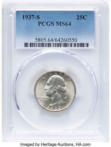 1937-S 25c MS thumbnail 4
