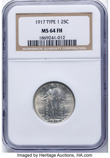 1917 25c Type 1 MS FH thumbnail 4