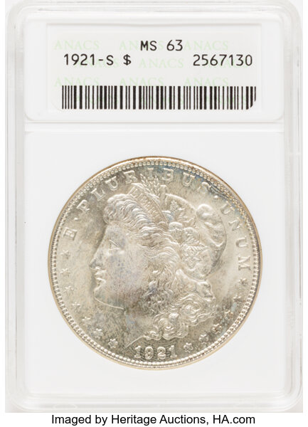 1921-S $1 AU50 CAC thumbnail 24
